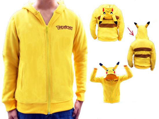 pikachu zip up hoodie