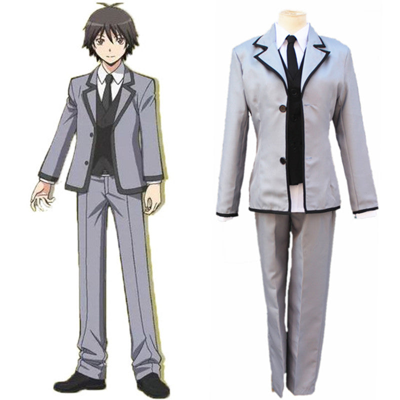 Anime cosplay traje assassinato sala de aula shiota nagisa escola menino  uniforme azul peruca gravata colete