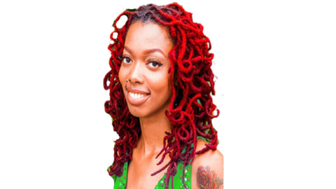 vibrant red hair black woman