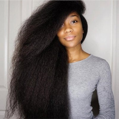 Long afro hair