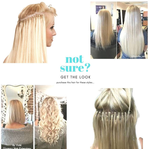 azul hair collection 613 blonde microbead hair extensions