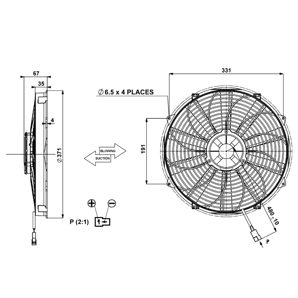 Ventilador Comex - diámetro 14 - 350mm - 2540m3/h - aspirante - HP –  Vilarino Motorsport Racing Shop