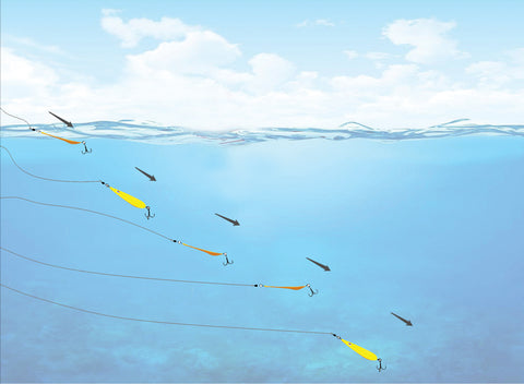 Illustration of the Worldwide Spoon's forward swimming action