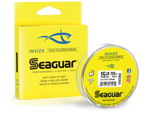 Seaguar InvizX Fluorocarbon Fishing Line 200 Yards