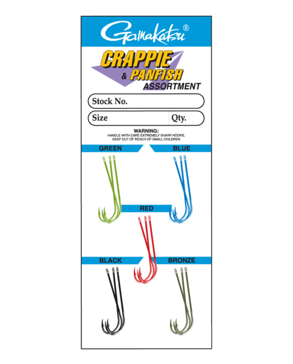 Gamakatsu Multi-Color Crappie & Panfish Hook Assortment