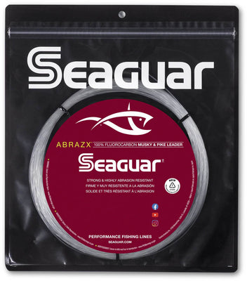 Seaguar AbrazX Fluorocarbon Musky/Pike Fishing Leader Coil 25 Yards, Discount Tackle
