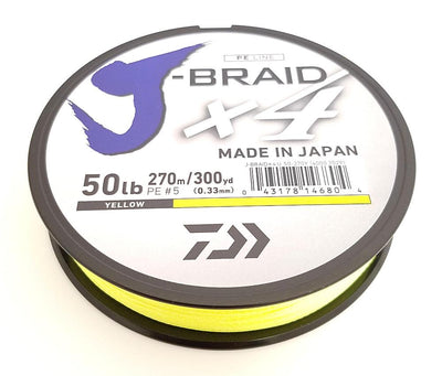 Daiwa J-Braid X4 Braided Line 300 Yards Island Blue — Discount Tackle