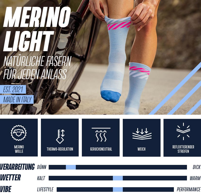 Incylence sock features merino light