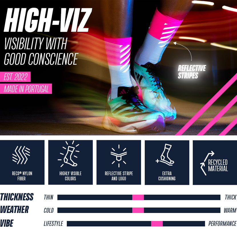 Incylence sock features high-viz