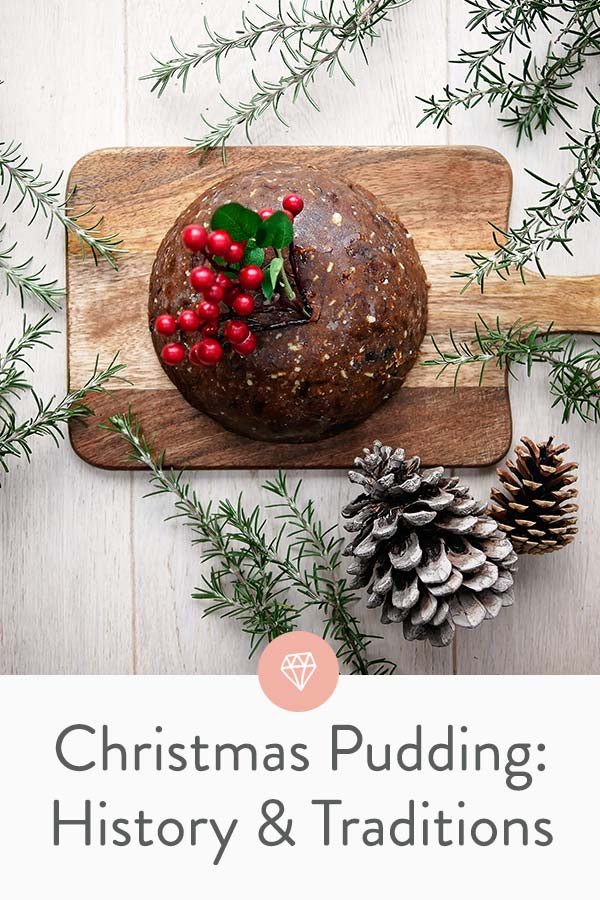 Christmas pudding history, traditions and facts, including all about sterling silver Christmas pudding coins (or Christmas plum pudding if you prefer!).
