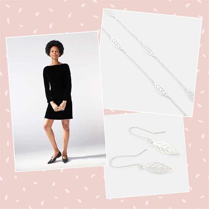 Little black dress and unique sterling silver jewellery: Australian outfit idea for New Year's Eve.
