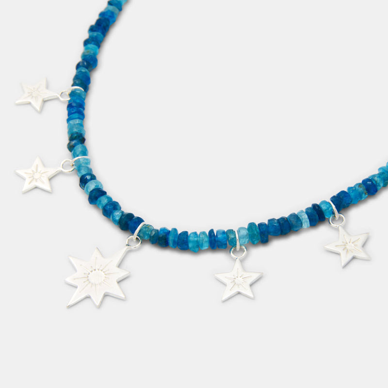 stars apatite beaded necklace