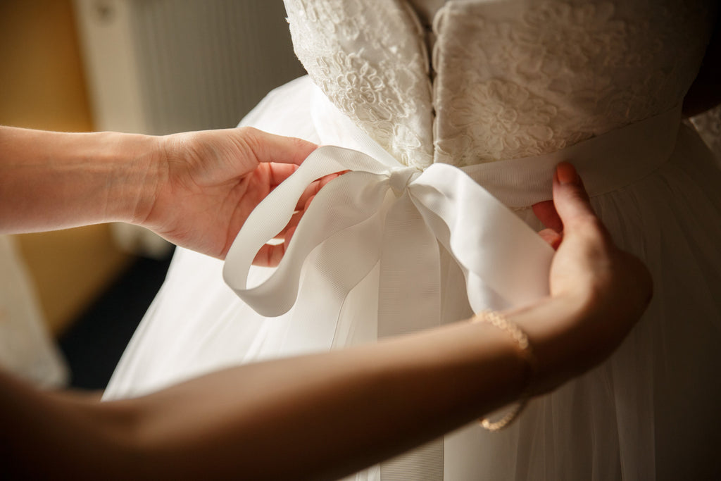 Wedding Dress Made Into a Square Pillow