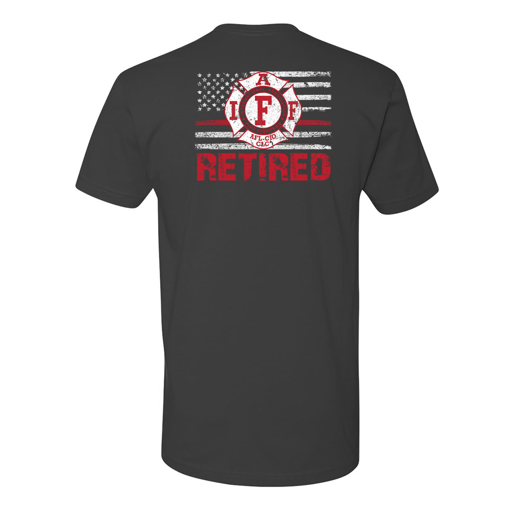 Red and White Flag IAFF Retired Premium T-Shirt