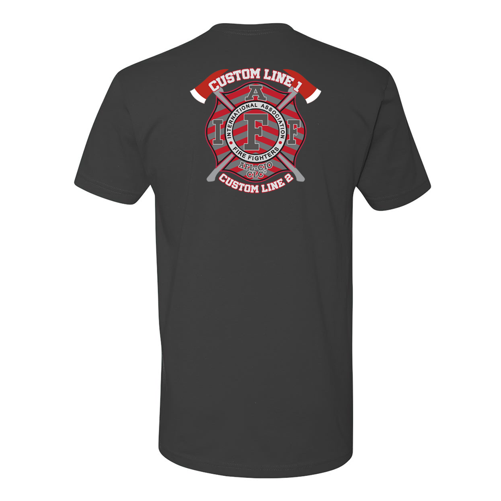 Customized IAFF Red & Grey Chevron Premium T-Shirt
