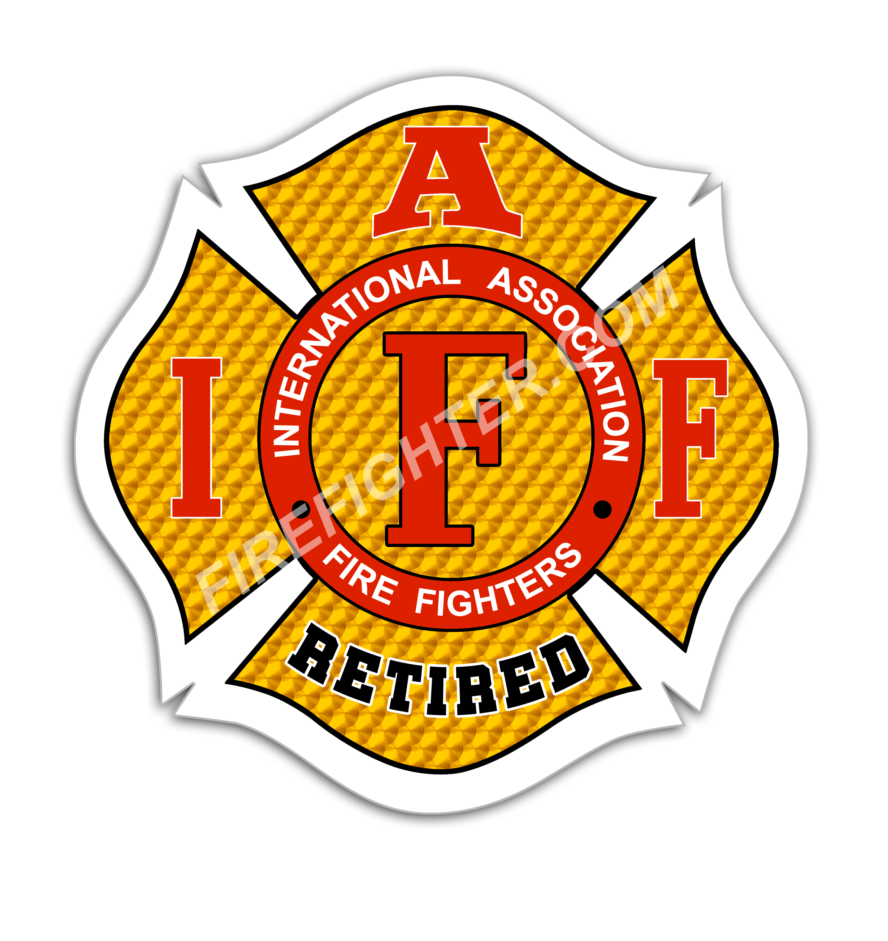 IAFF Gold Retired Decal