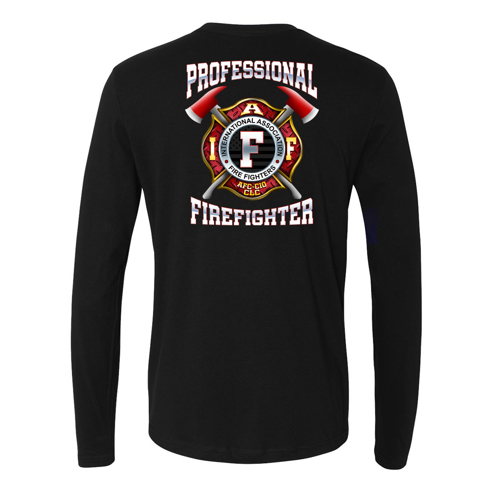 Image of IAFF Professional Firefighter Crossed Axes Premium Long Sleeve Shirt