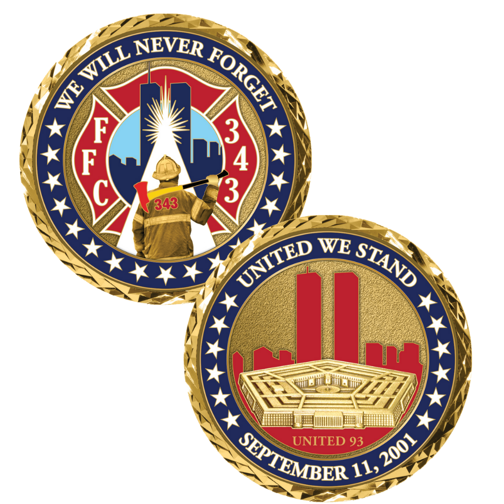 Image of 9/11 Tribute Firefighter Challenge Coin