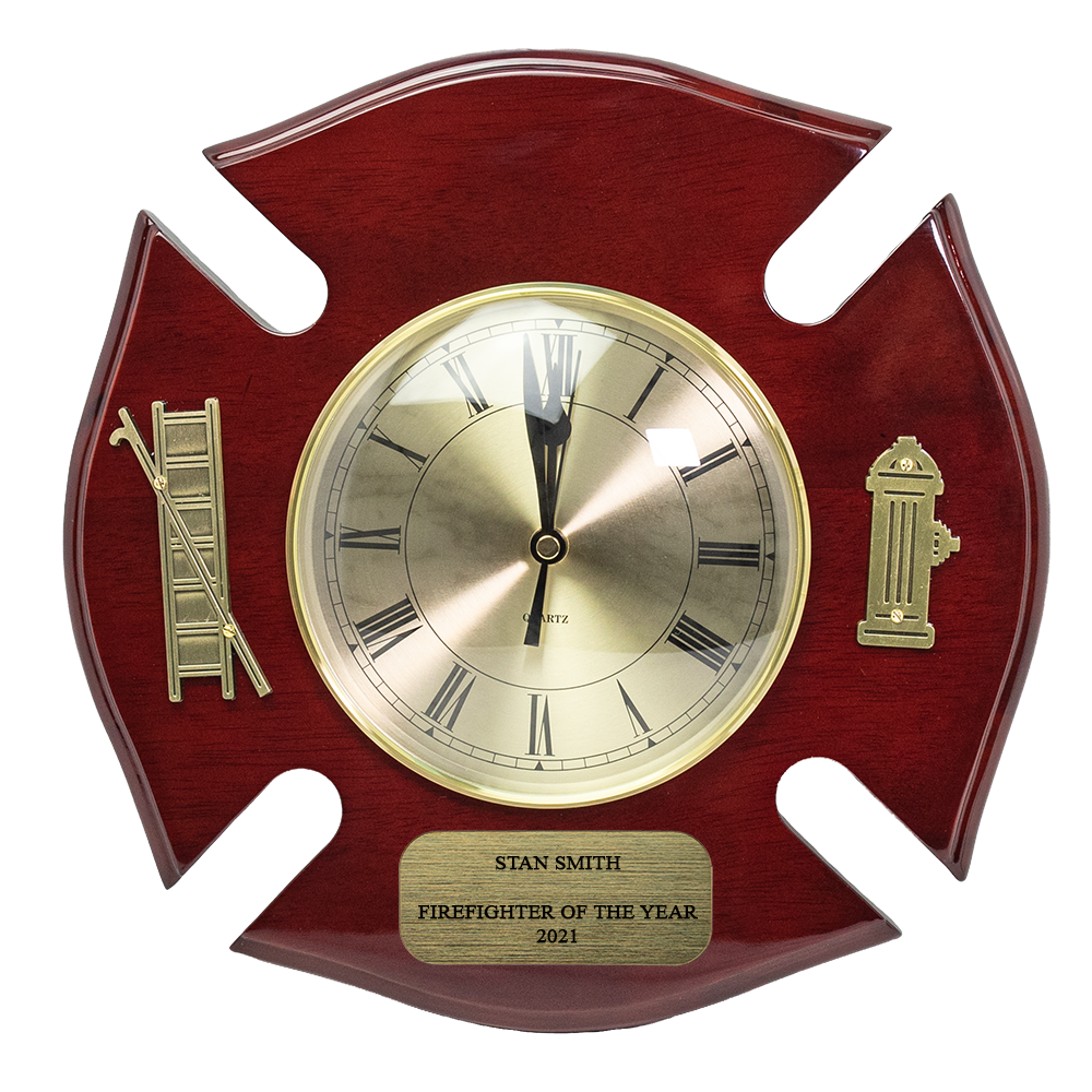 Image of Personalized Firefighter Maltese Clock