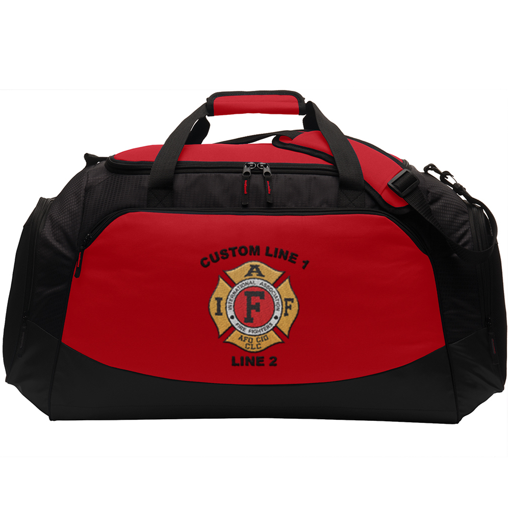 Customized Duffle Bag with IAFF Embroidery  - Large