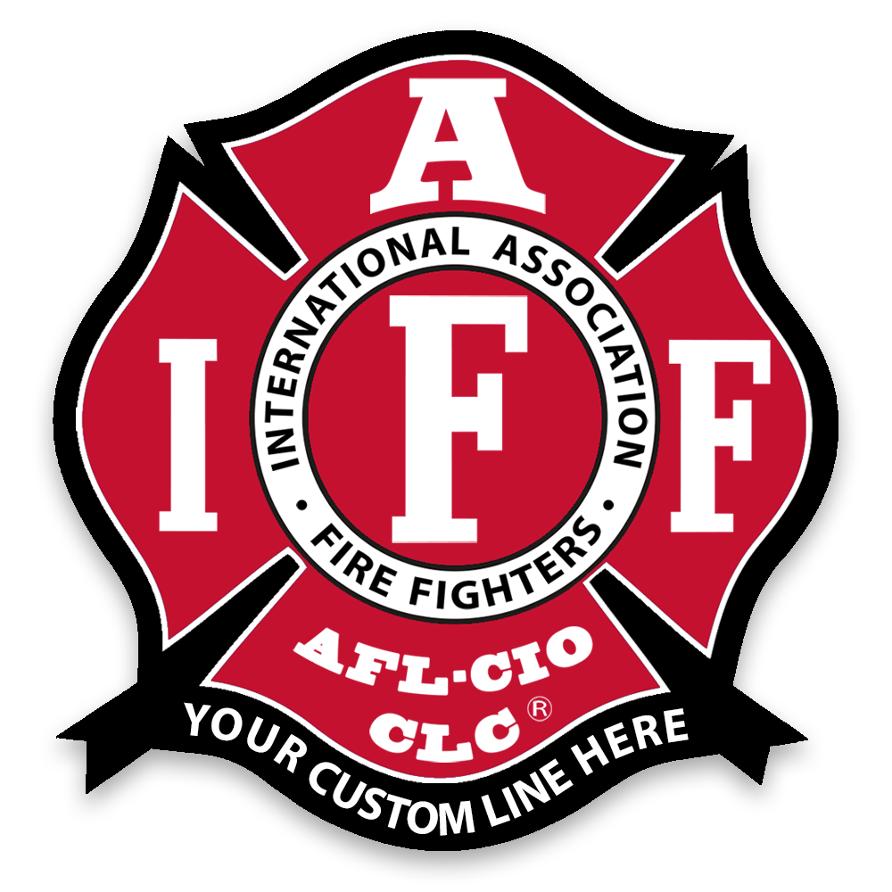 Custom IAFF Black & Red Decal