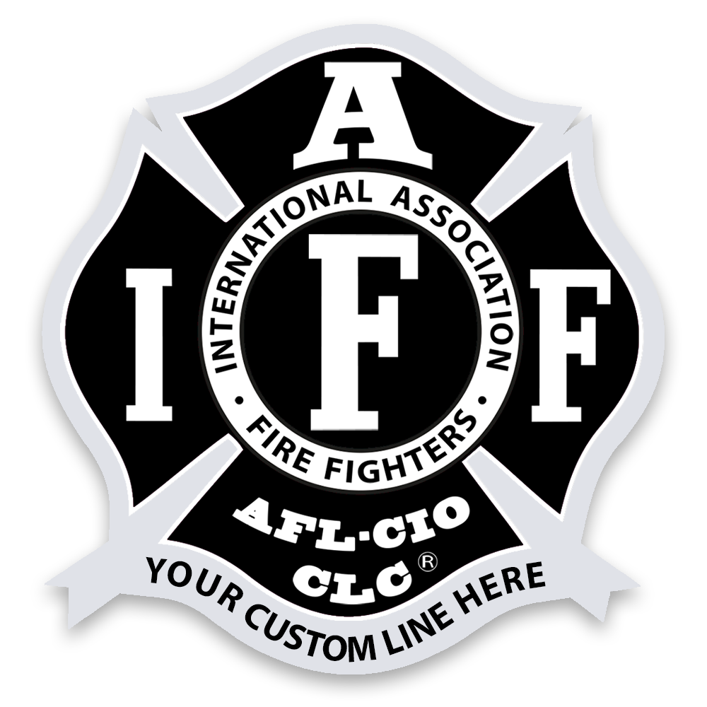 Image of Custom IAFF Silver & Black Decal