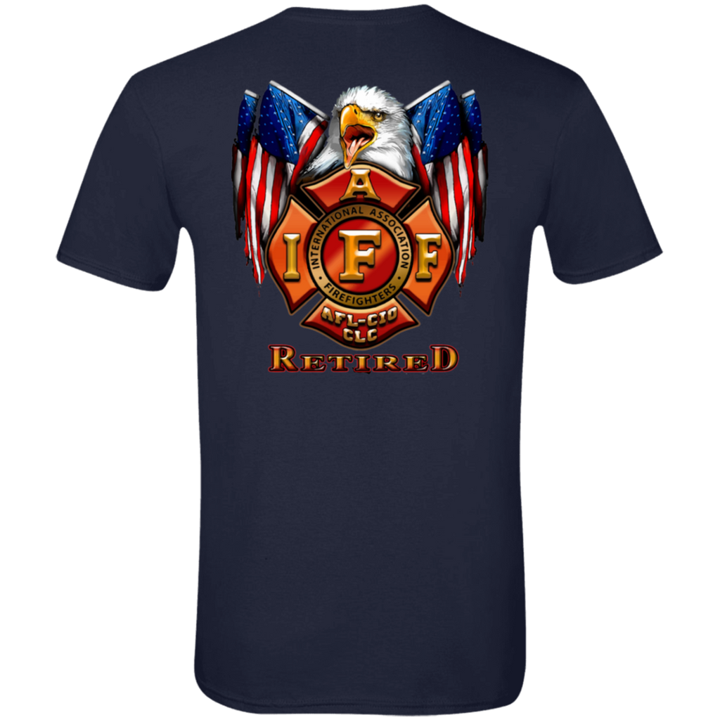 IAFF Retired Flag Eagle Premium T-Shirt