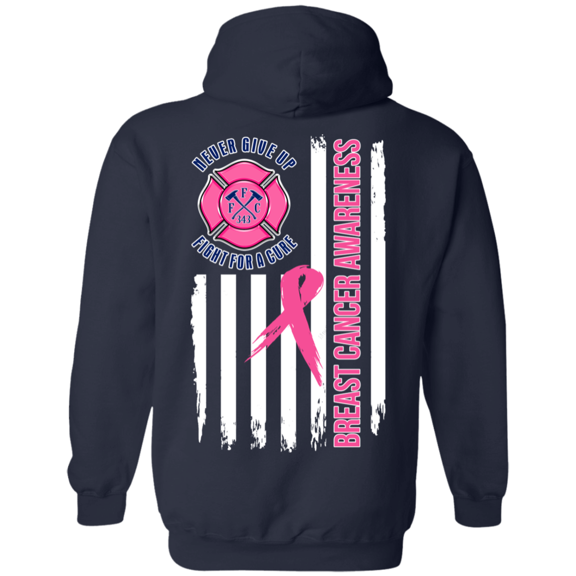 FFC 343 Breast Cancer Awareness Pullover Hoodie 8 oz.