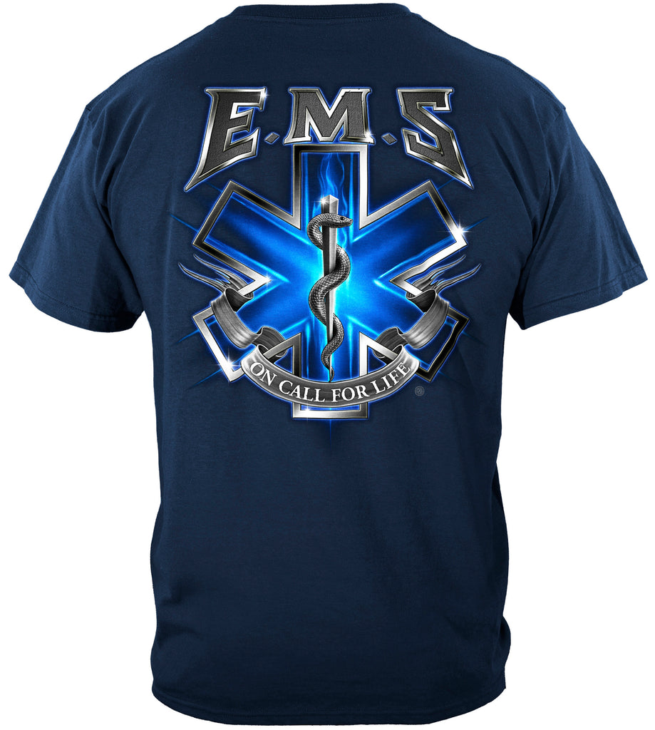 EMS On Call For Life T-shirt | Firefighter.com