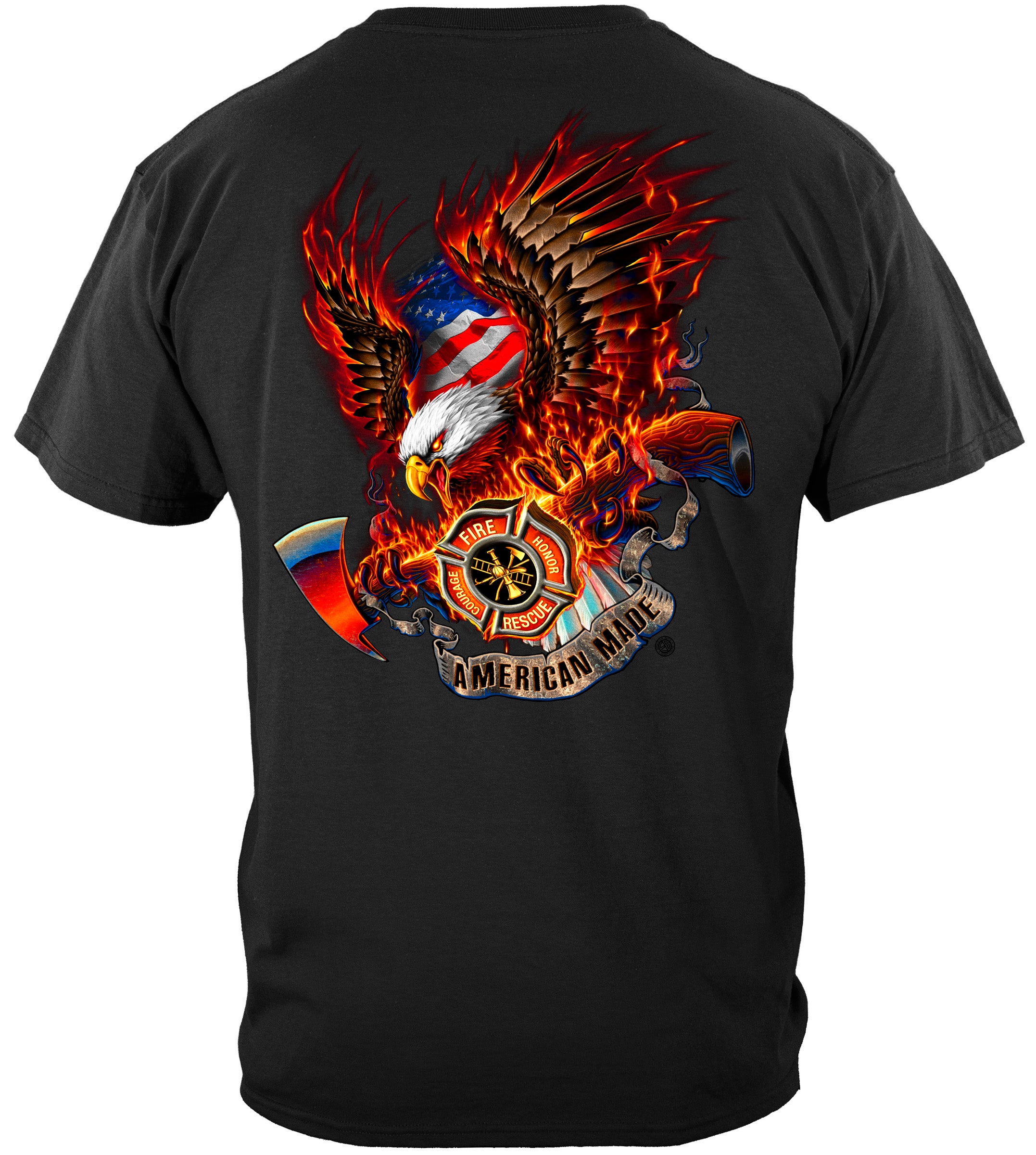 Image of Patriotic Firefighter Tshirt