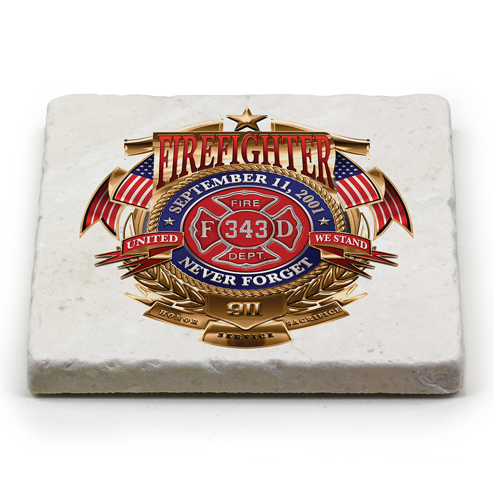 Image of Firefighter Badge Of Honor Coaster