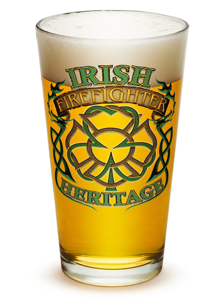 Image of Firefighter Irish Heritage Pint Glass