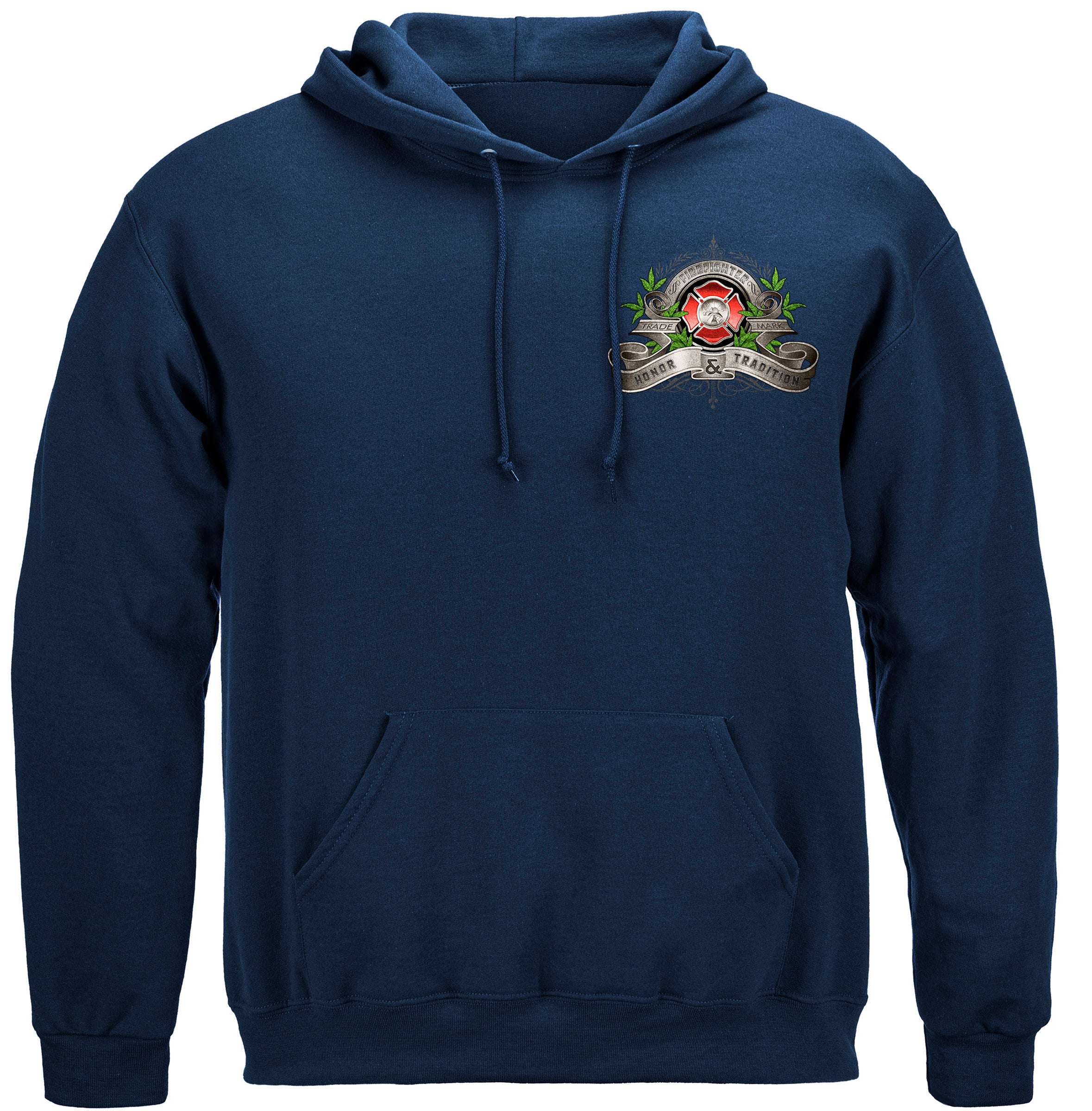Image of Firefighter Traditional Anique Pump Truck Hooded Sweat Shirt