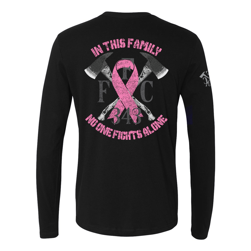 Image of FFC 343 No One Fights Alone Breast Cancer Awareness Premium Long Sleeve Shirt