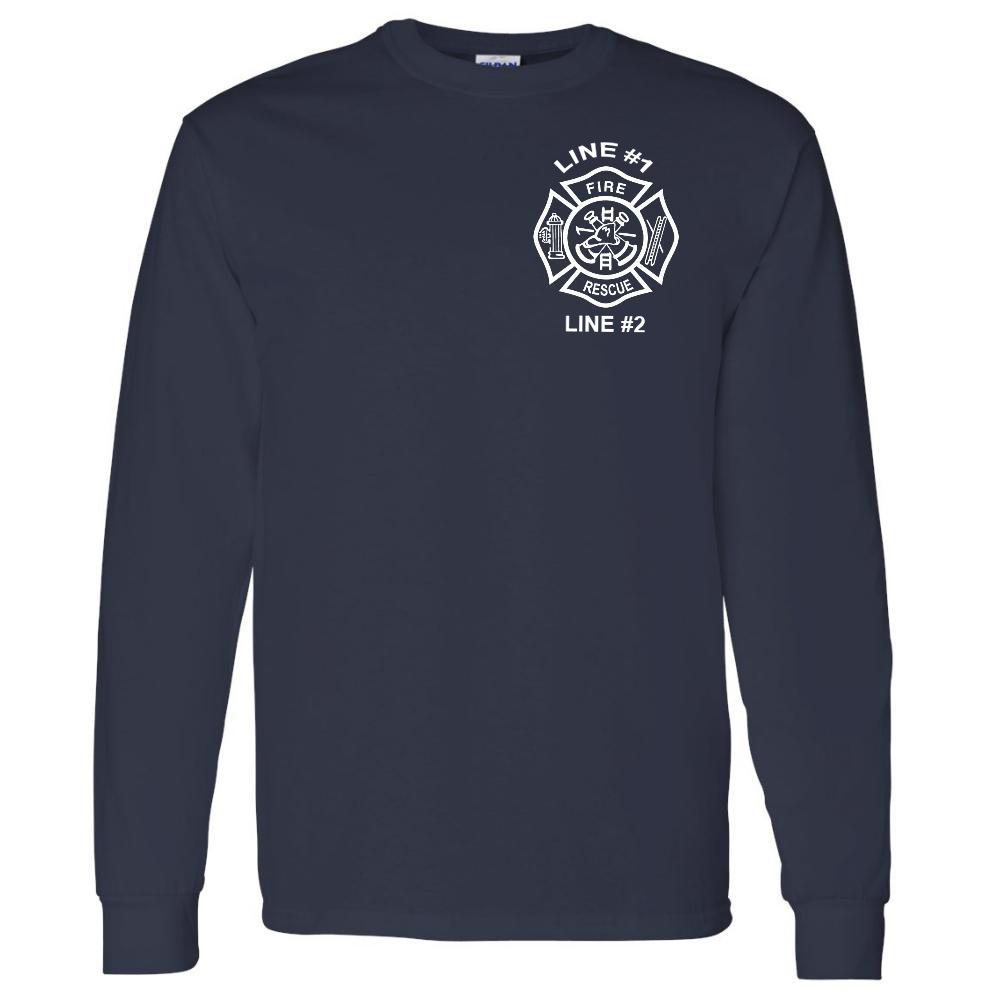 Image of Fire Rescue Custom Long Sleeve Shirt