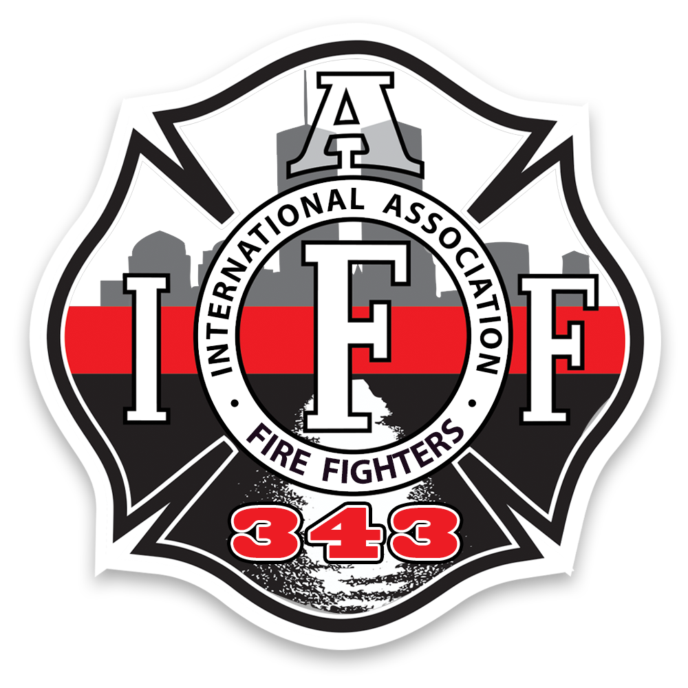IAFF 343 Thin Red Line Decal