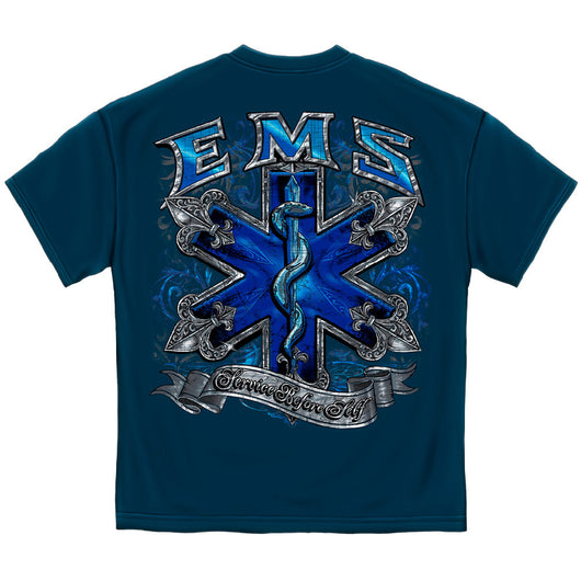 EMS Steel Silver Foil T-Shirt | Firefighter.com