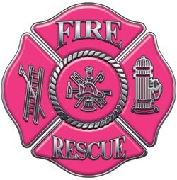 Pink Fire Rescue Decal