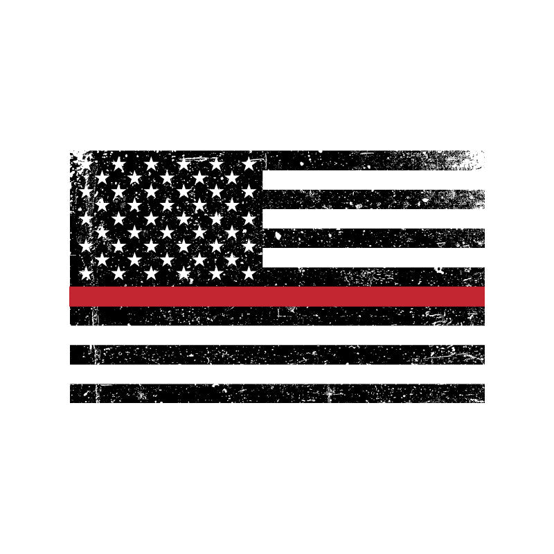 Image of Thin Red Line Distressed Flag