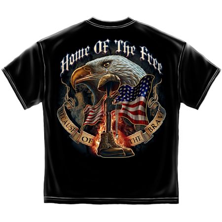 Image of Home of The Free Because of the Brave Shirt