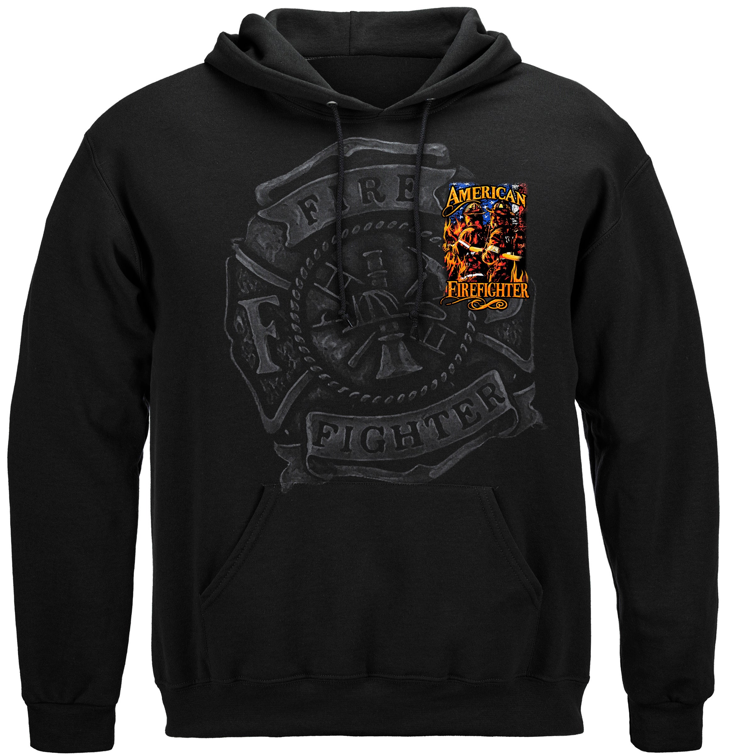 Image of Elite Breed American Firefighter Hooded Sweat Shirt