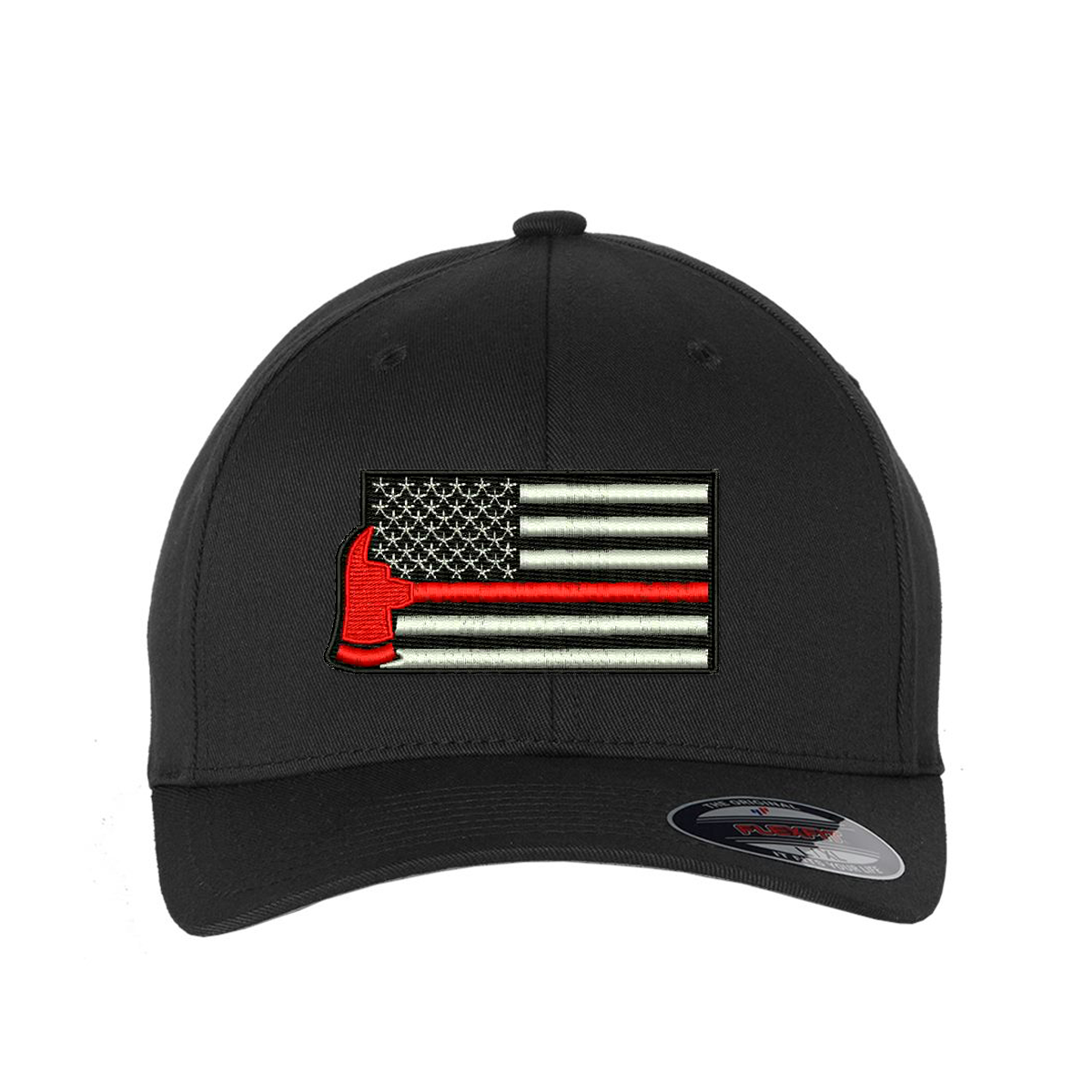 Image of Thin Red Line Axe Flag FlexFit Hat