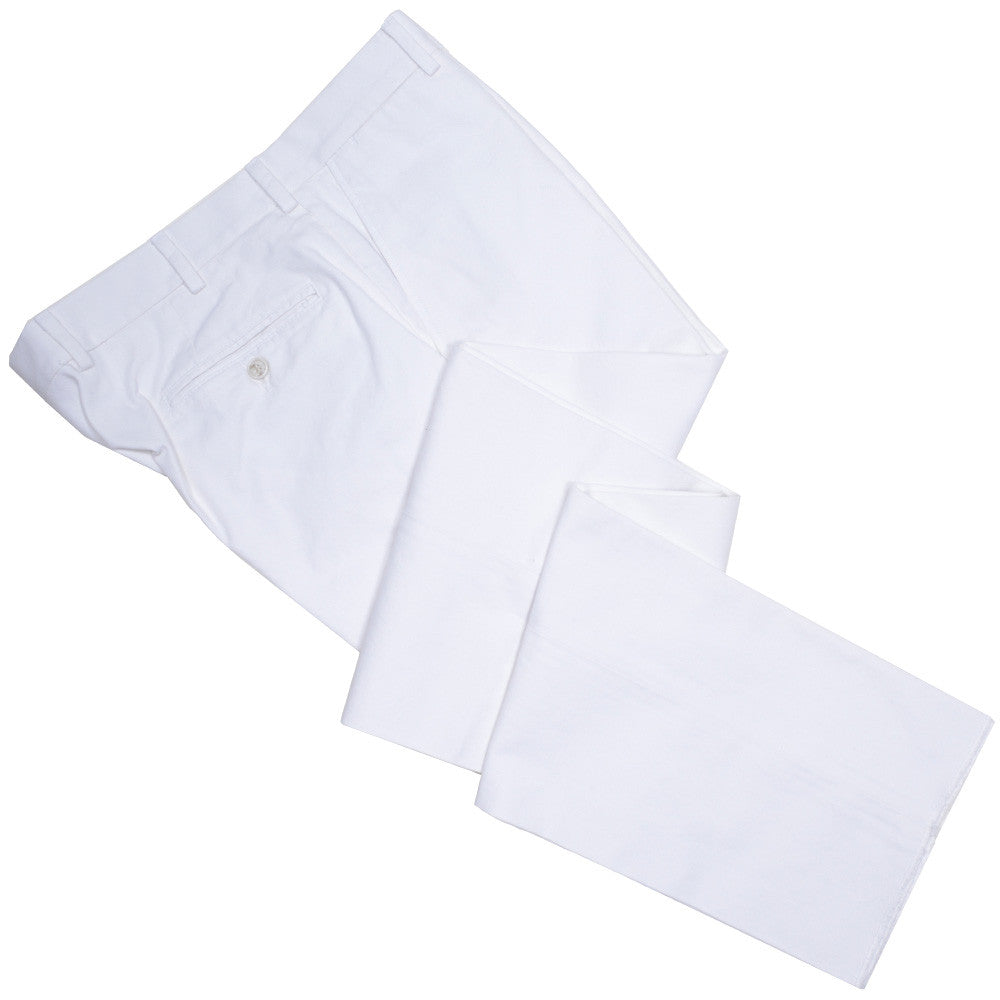 Washed Cotton Canvas Pants - White | Howard Yount