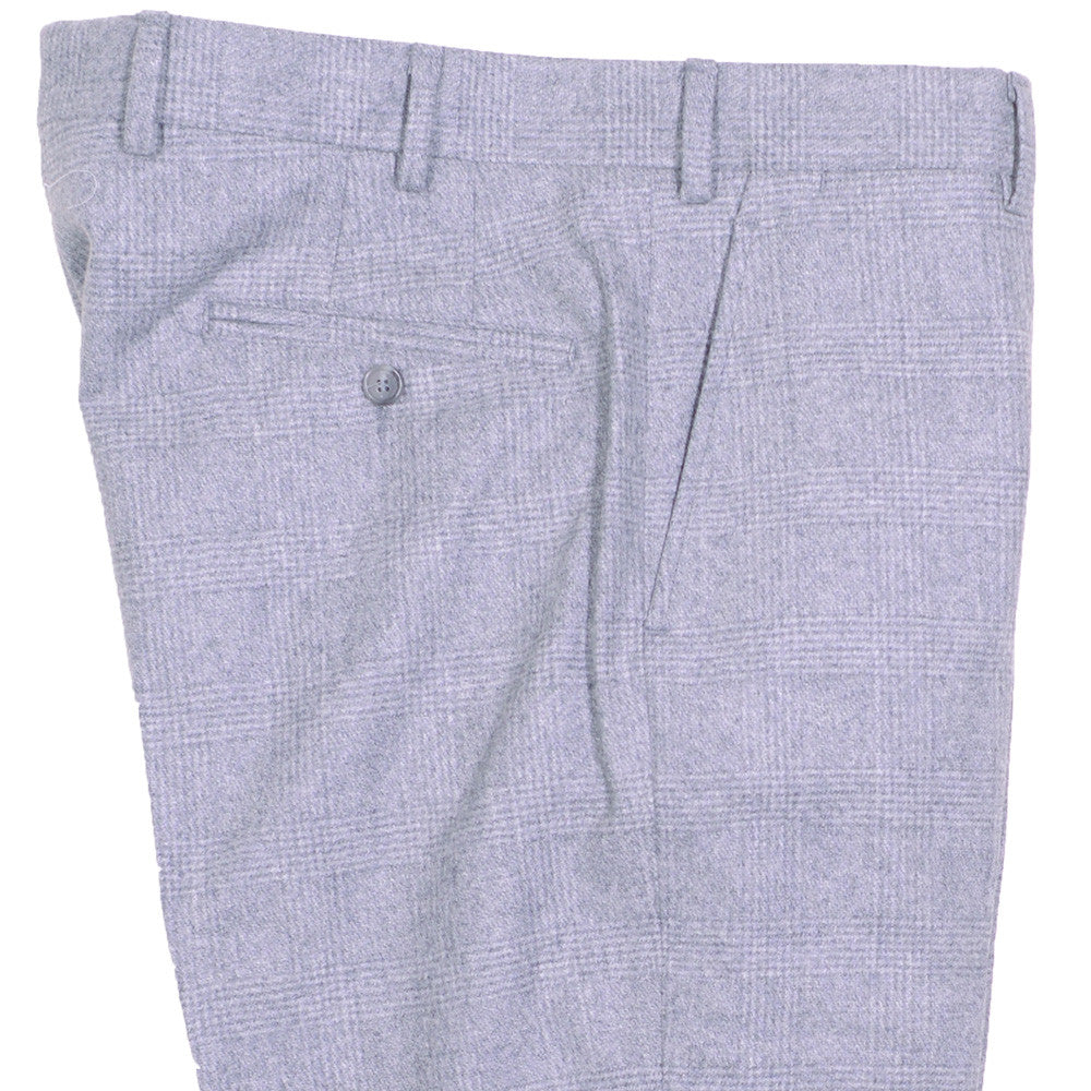 Glen Plaid Flannel Pants - Light Gray | Howard Yount