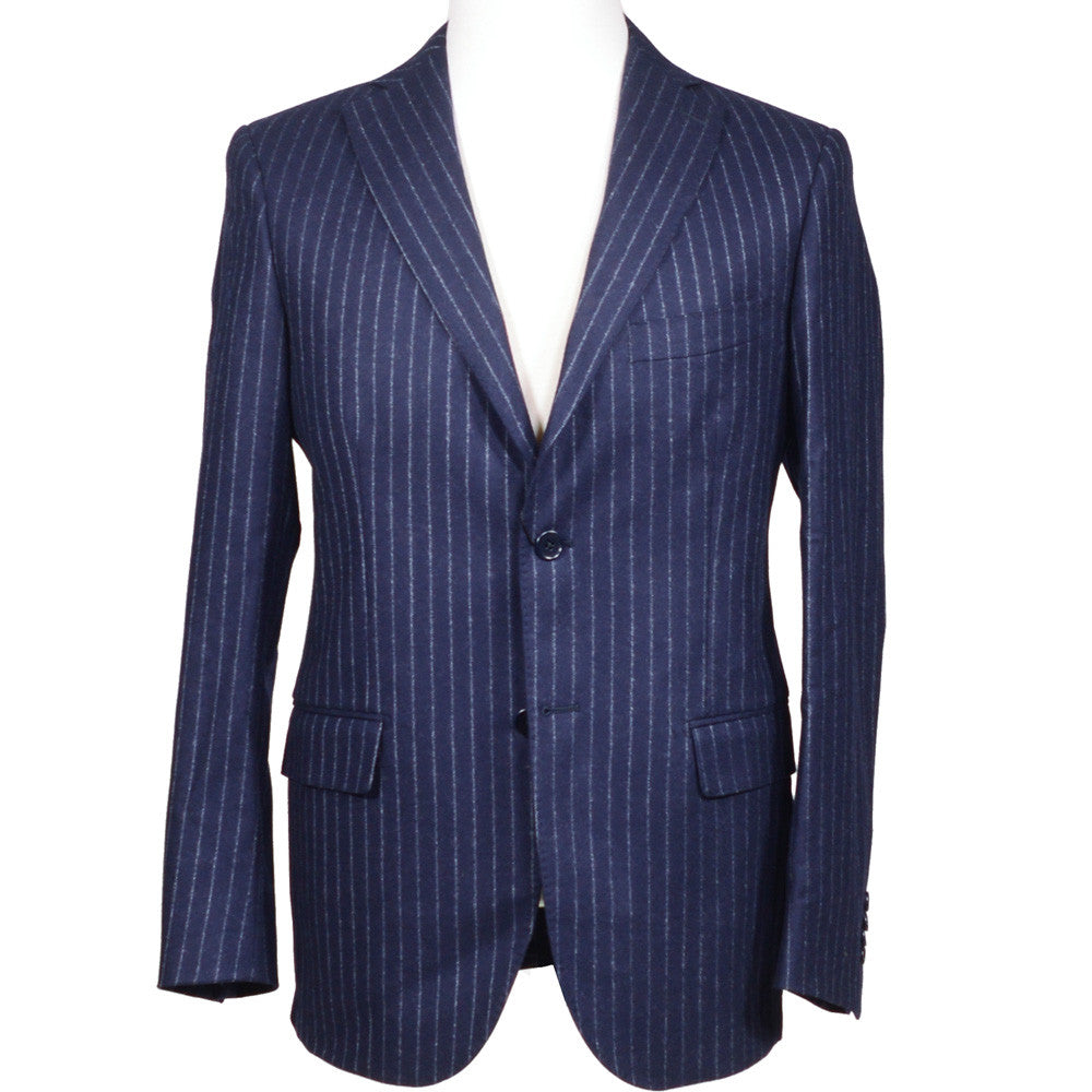 Blue Chalkstripe Flannel Suit | Howard Yount