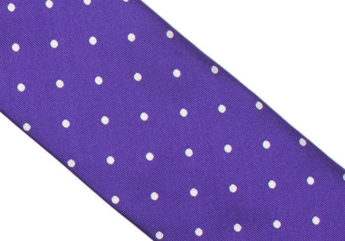 Silk Dot Tie - Purple