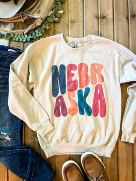 Nebraska Groovy Multicolor Sweatshirt