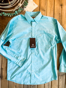 Ariat Blue Solid Slub Classic Shirt