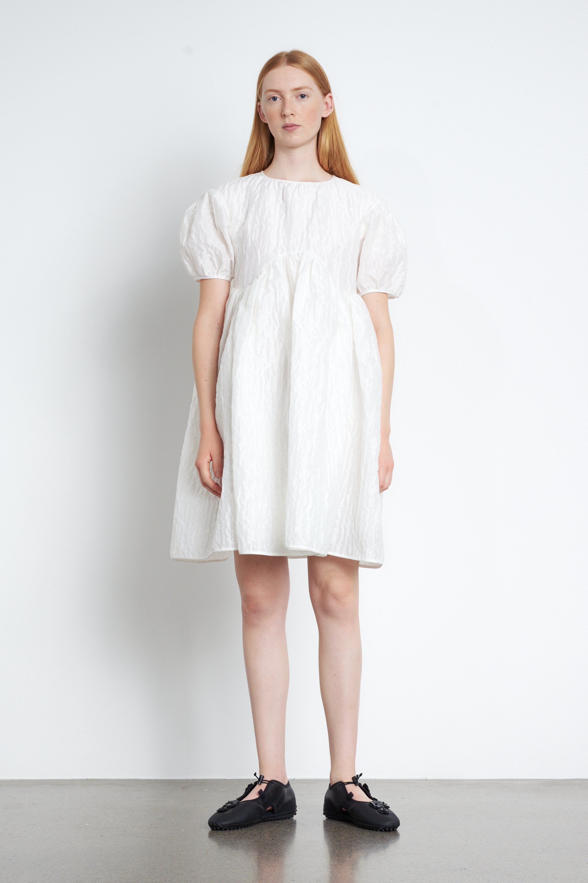 THELMA | DRESS ABETO MATELASSÉ WHITE