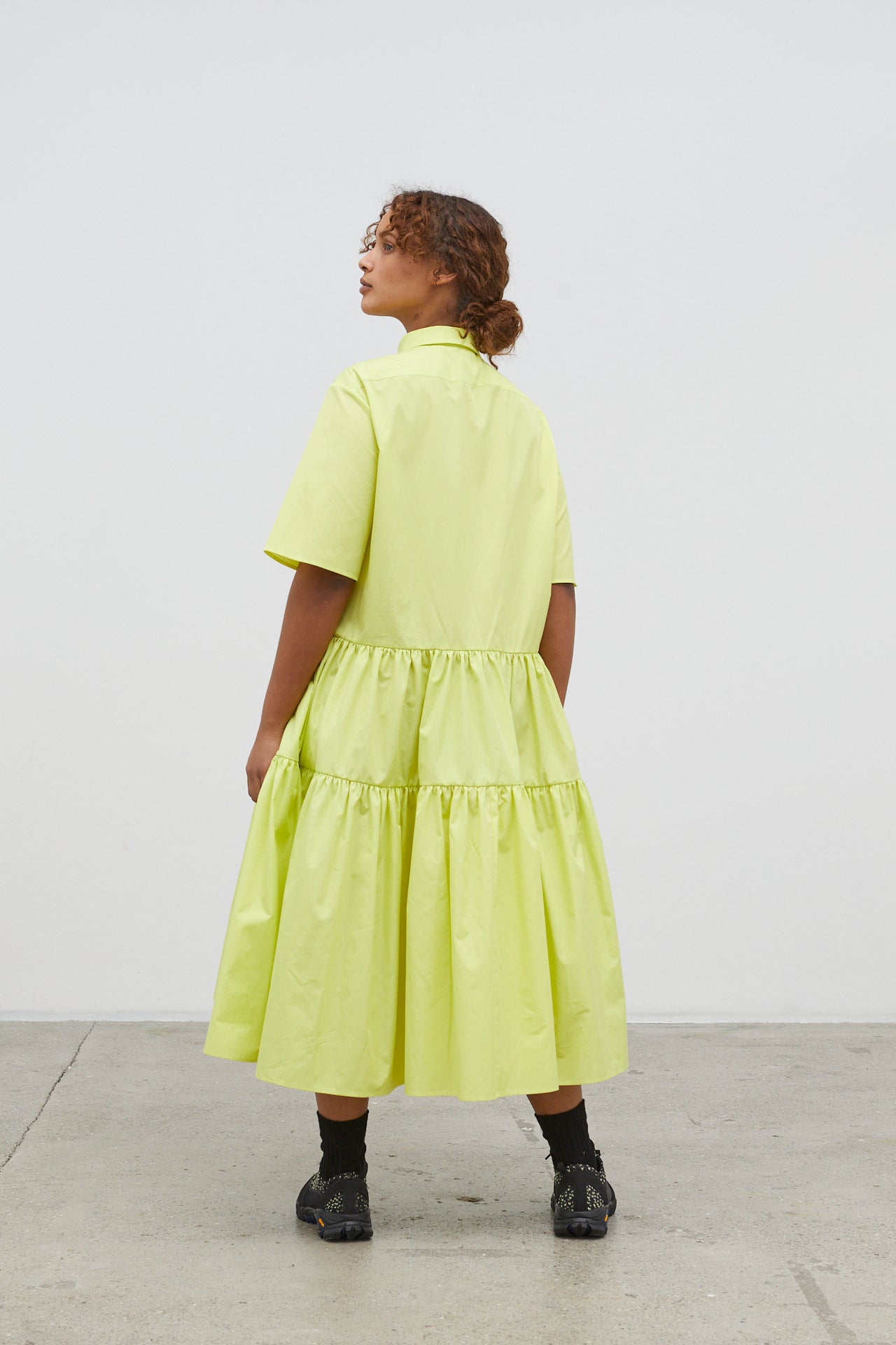 JOHANNA | DRESS SNOWDROP MATELASSÉ BLACK